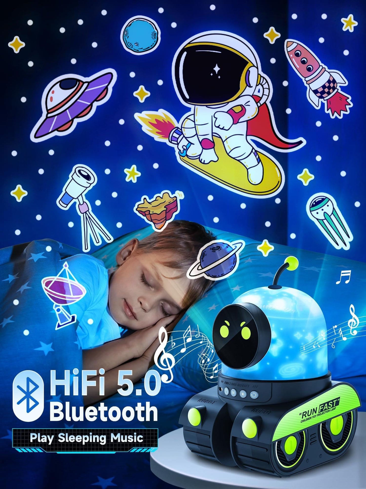 Proyectore Estelare 360° – Luz Nocturna Infantil LED con Rotación