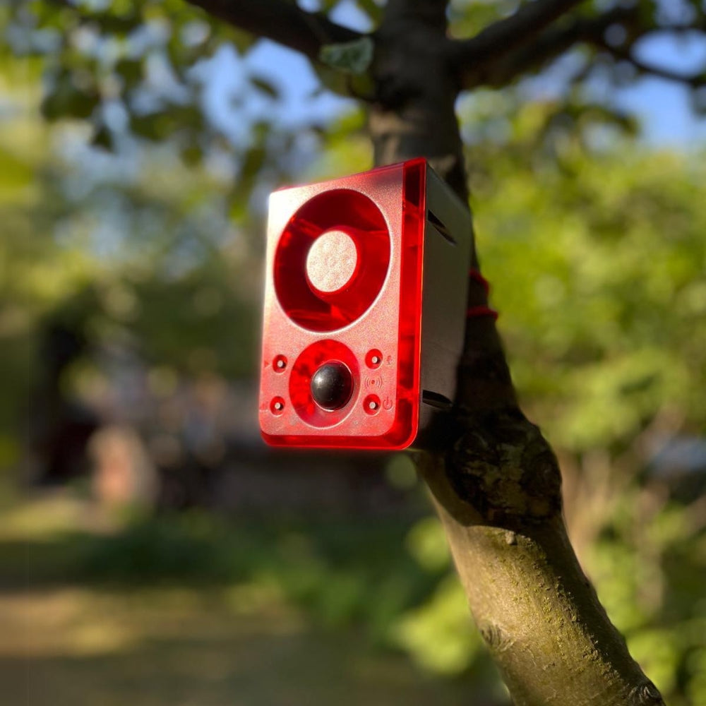 HULPPRE Alarma Solar Exterior 130dB – Sensor de Movimiento y Luz Estroboscópica