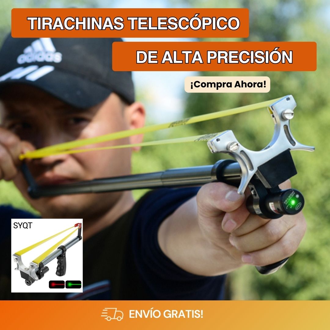 Tirachinas Telescópico de Alta Precisión con Láser
