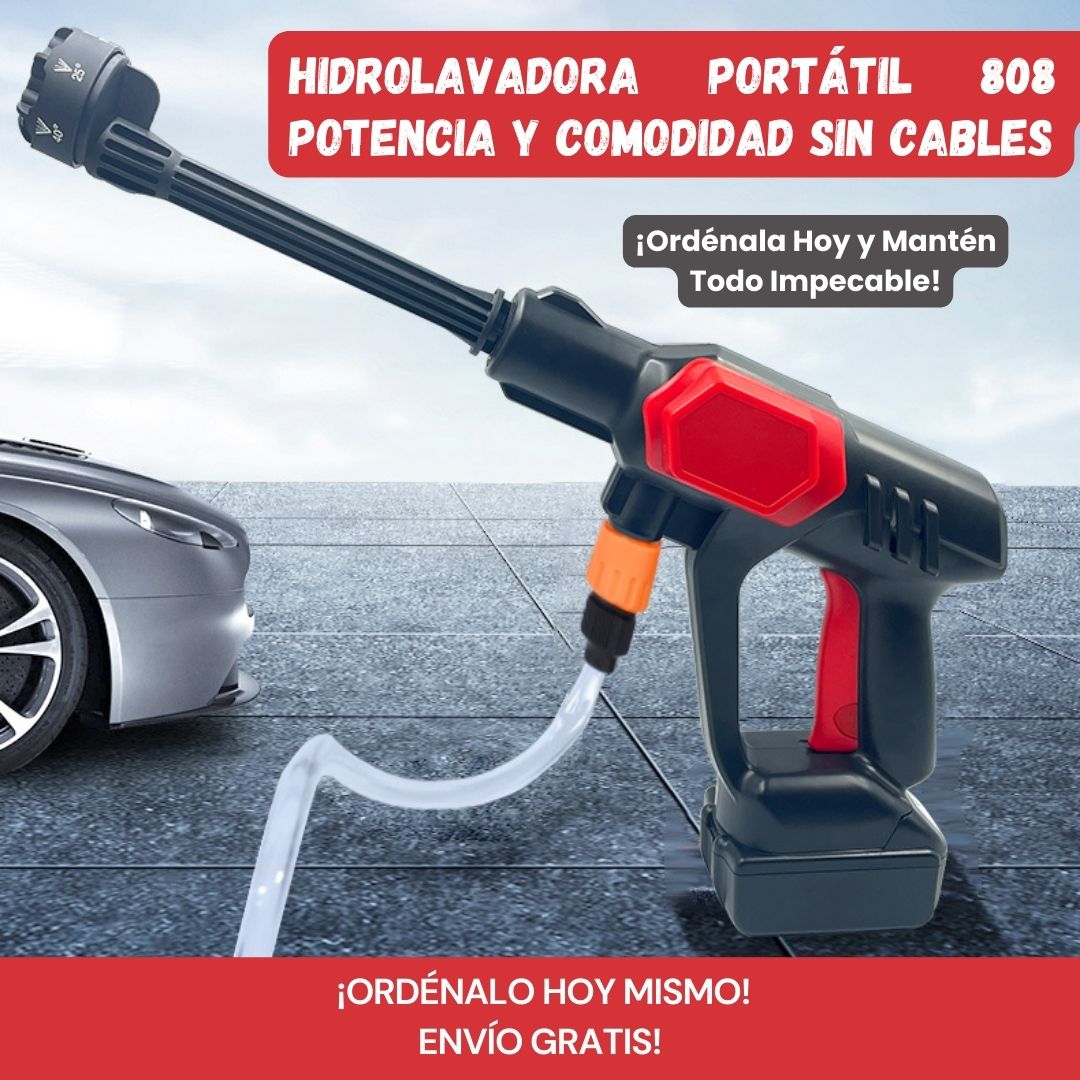 Hidrolavadora Eléctrica Portátil 808 – Limpieza Potente en Cualquier Lugar