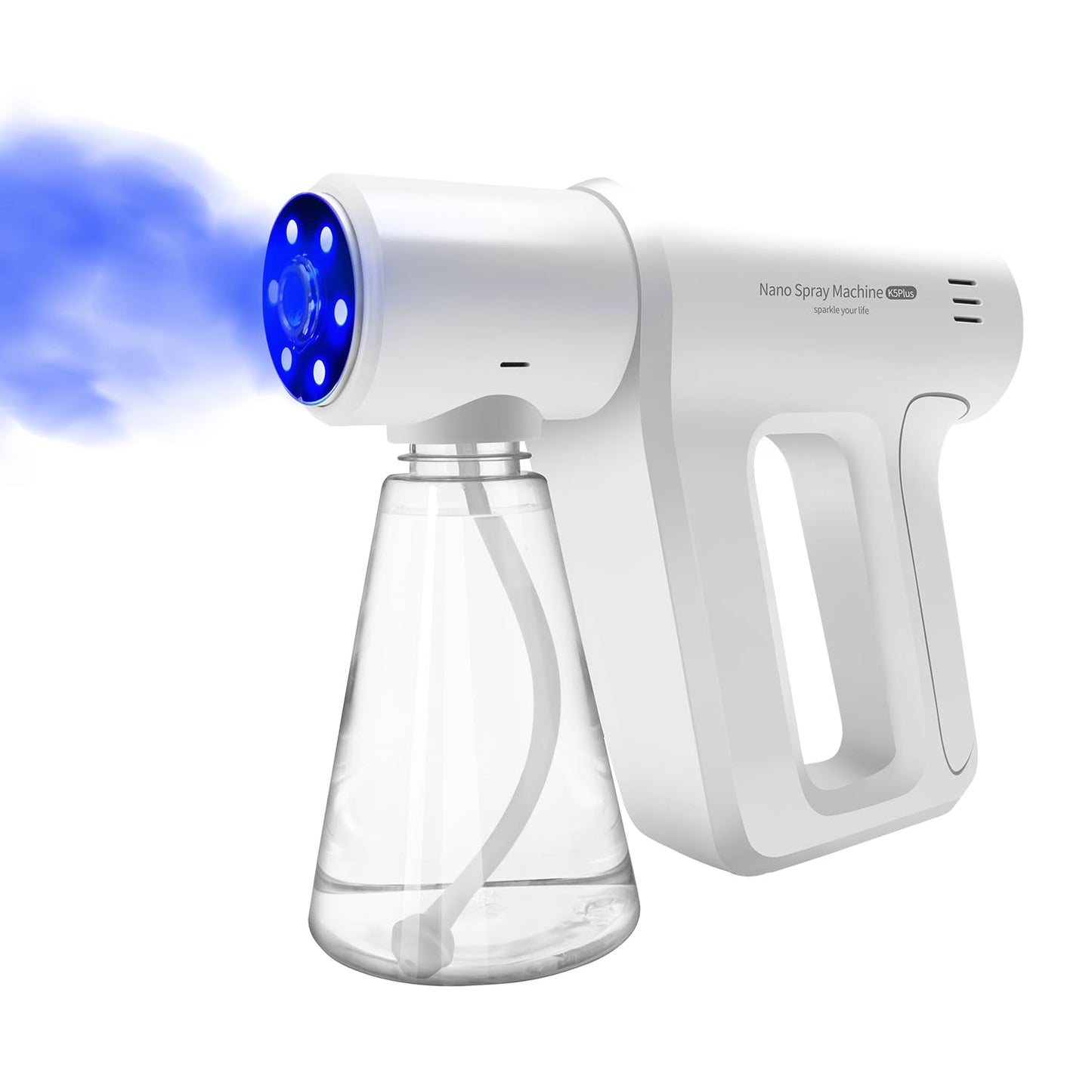 Atomizador Electrostático Recargable con Luz Azul – Pulverización Nano ULV
