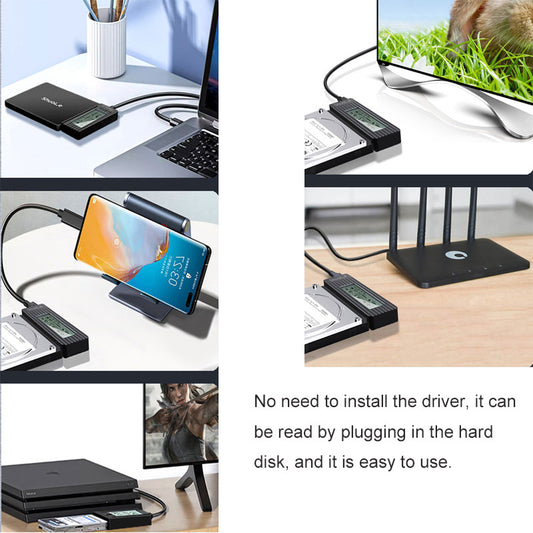 Adaptador USB 3.2 a SATA – Con Pantalla HD