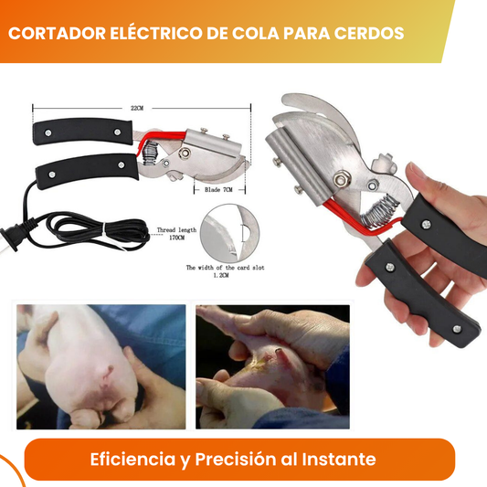 Cortador de Cola Eléctrico para Cerdos  Corte Rápido y Preciso 🐖