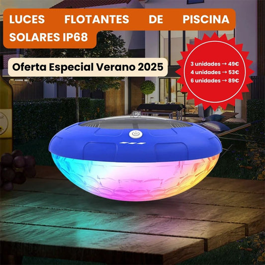Luces Flotantes de Piscina con Llama Solar – Edición 2025