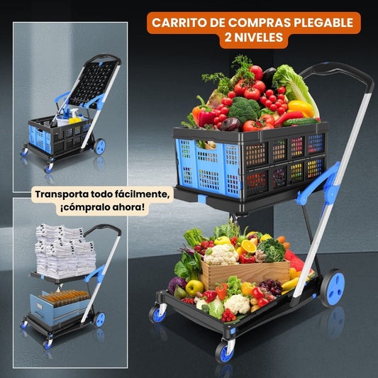 Carrito de compras plegable