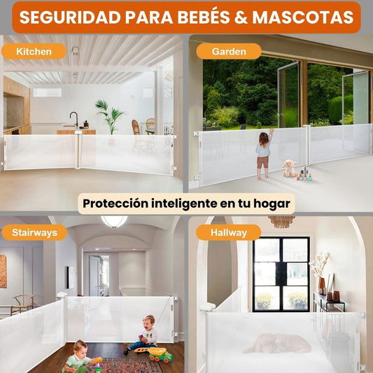 Barandilla Retráctil Seguridad Bebés & Mascotas