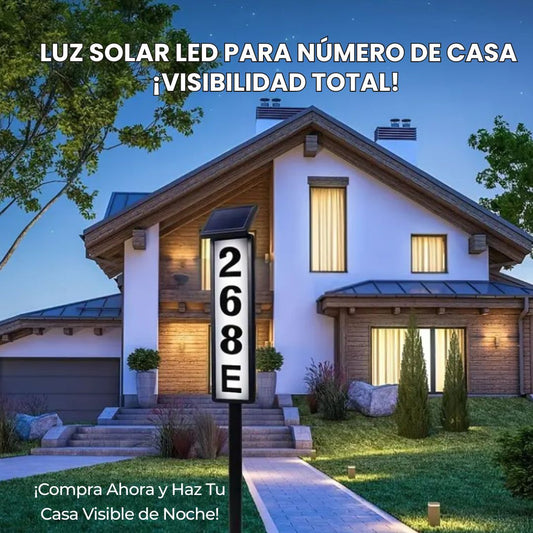 Luz Solar LED Número de Casa – ¡Visibilidad Nocturna Garantizada