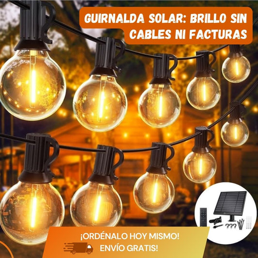 Guirnalda Solar Exterior 10m, 21 LEDs IP65