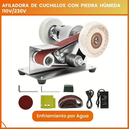 Afiladora de Cuchillos con Piedra Húmeda 110V/230V – Enfriamiento por Agua