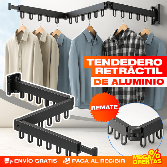 GANCHO TENDEDERO RETRÁCTIL DE ALUMINIO (Alta Calidad) ✔️