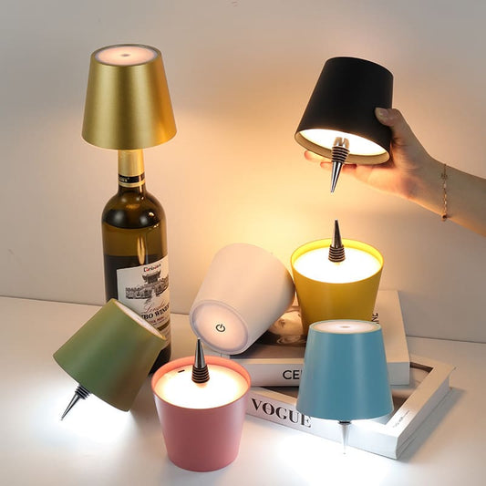 2 Lámparas de Botella Recargable LED – Decoración Única y Moderna