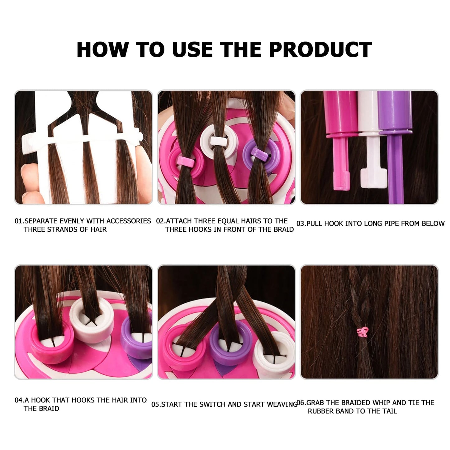 Máquina automática para trenzar el cabello  ¡Crea peinados en segundos!