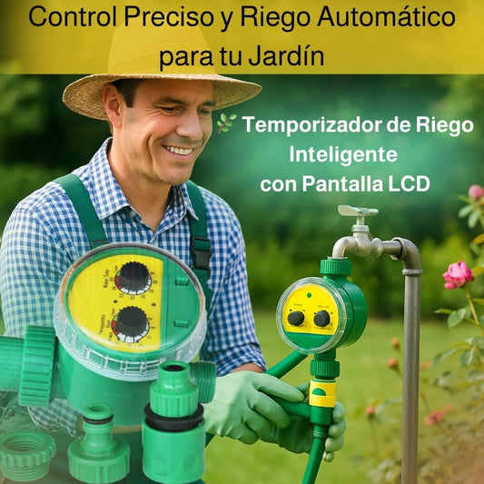 🌿 Temporizador de Riego Inteligente con Pantalla LCD – ¡Riega tu jardín con precisión y sin esfuerzo!
