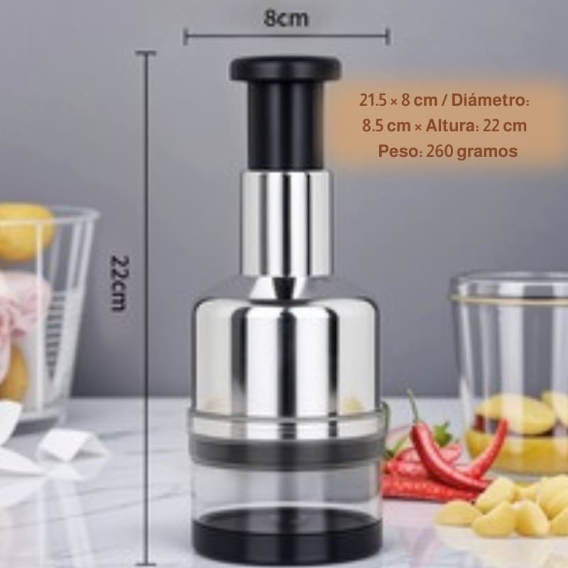 🔪🥦 Prensador manual multifuncional de ajo y verduras – 🌟 Rendimiento eficiente y diseño moderno 🏡 para tu cocina