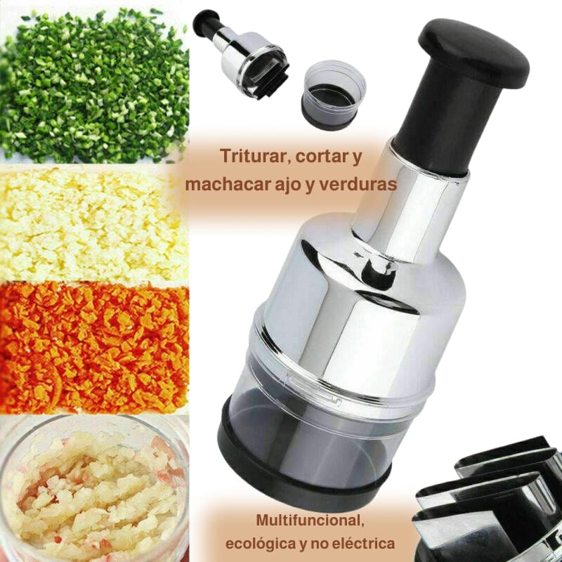 🔪🥦 Prensador manual multifuncional de ajo y verduras – 🌟 Rendimiento eficiente y diseño moderno 🏡 para tu cocina