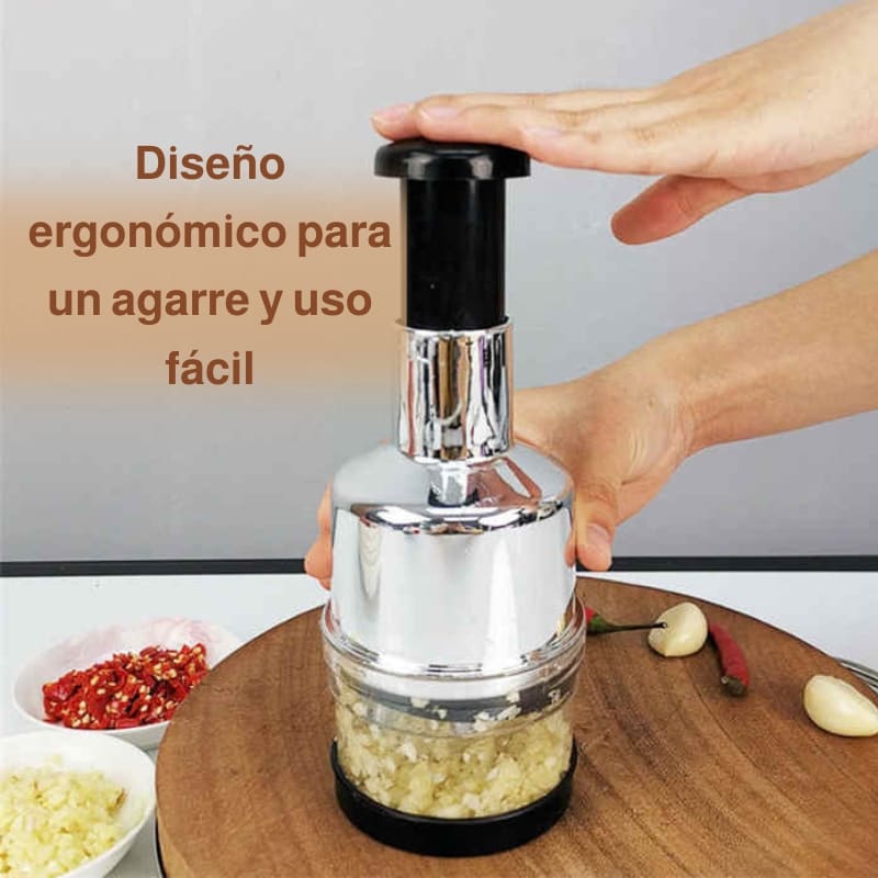 🔪🥦 Prensador manual multifuncional de ajo y verduras – 🌟 Rendimiento eficiente y diseño moderno 🏡 para tu cocina