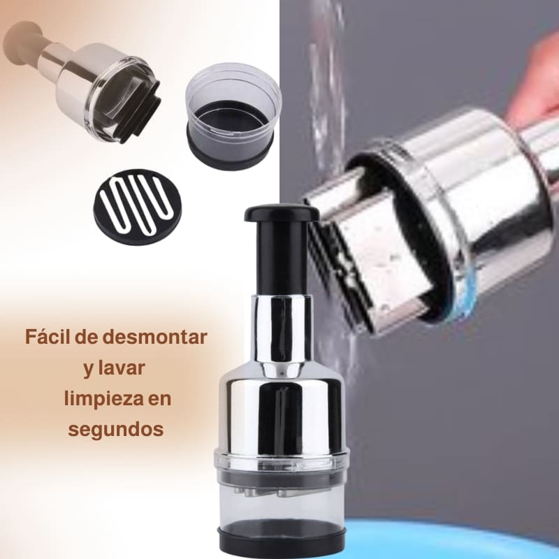 🔪🥦 Prensador manual multifuncional de ajo y verduras – 🌟 Rendimiento eficiente y diseño moderno 🏡 para tu cocina