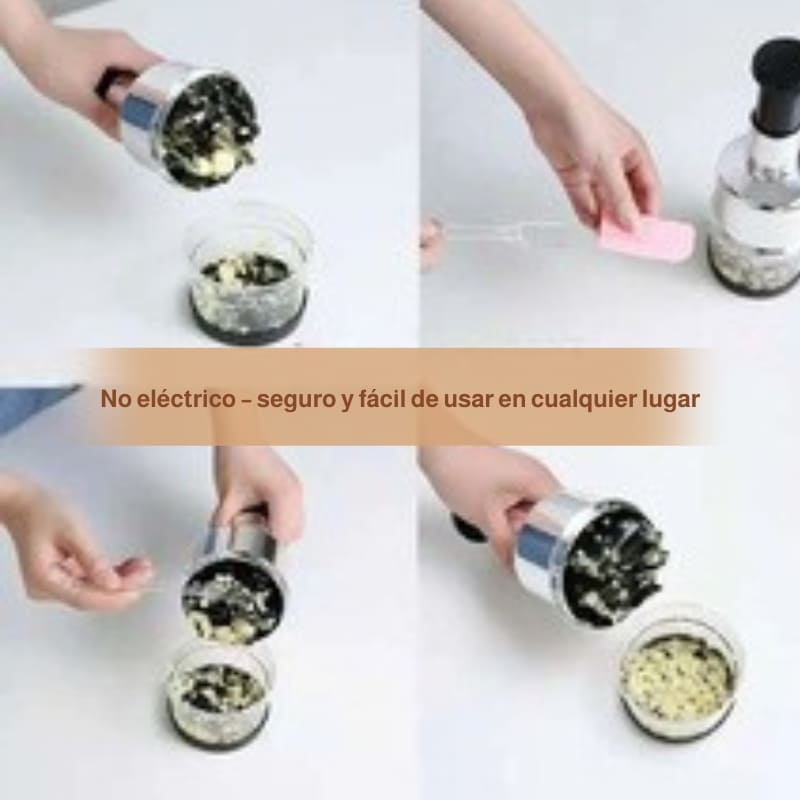 🔪🥦 Prensador manual multifuncional de ajo y verduras – 🌟 Rendimiento eficiente y diseño moderno 🏡 para tu cocina