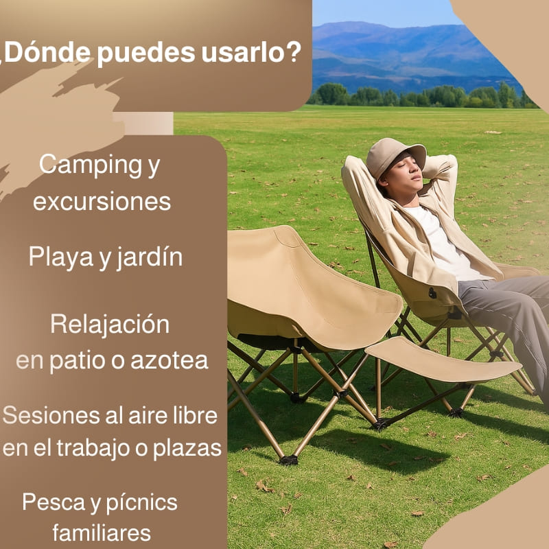 🪑 Silla de camping de lujo – diseño multiposición para una comodidad inigualable en cualquier lugar 🌄