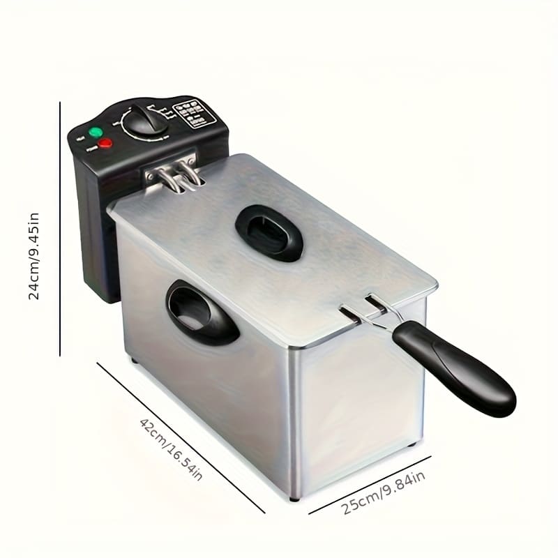 Fritadora eléctrica de acero inoxidable 3L